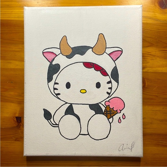 Hello kitty canvas painting - Picture 1 of 2